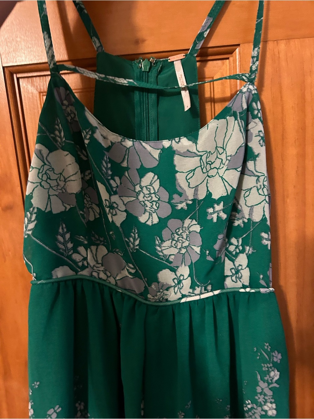 Free People Green Floral Maxi Jumpsuit - Picture 4 of 5
